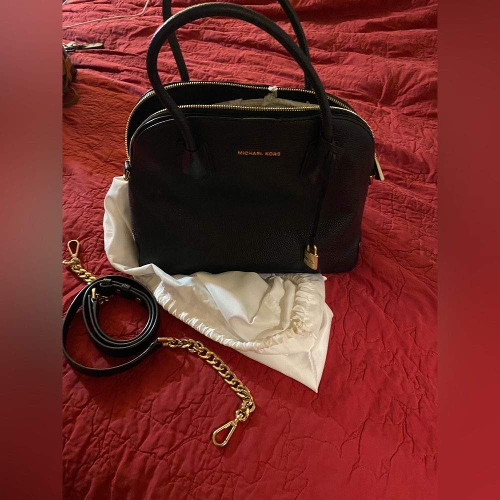 Black and gold hardware Michael Kors purse